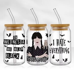 Wednesday Addams Cup Transfer Sticker